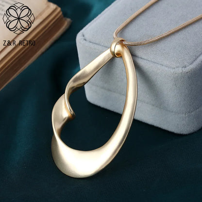 Vintage Long Chain Necklace – Irregular Gothic Pendant Jewelry for Women, 2023 Trendy Fashion Accessories