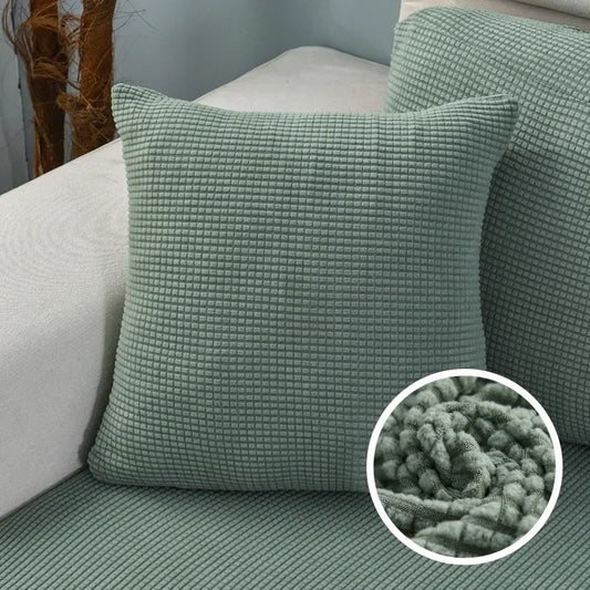 Solid Color Corn Grain Pillow Cover – Candy Color Cushion Case for Sofa, Office, Waist Support & Home Decor