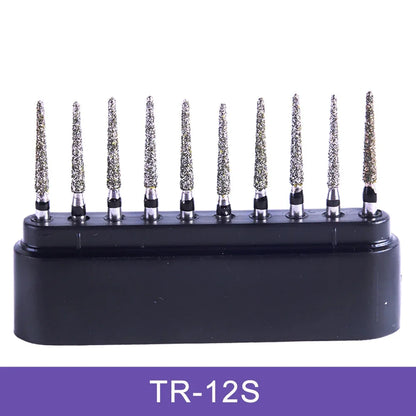 AZDENT Dental Diamond Burs Kit – Multiple Models with Black Storage Box for High-Speed Handpiece