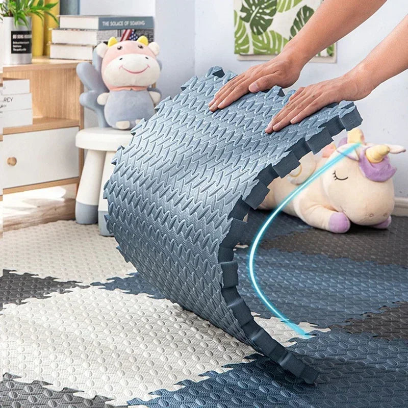 Pink Interlocking Foam Play Mat – Puzzle Floor Tiles for Baby Crawling, Exercise & Safe Play Area, 8/16Pcs Soft Non-Slip Kids Carpet