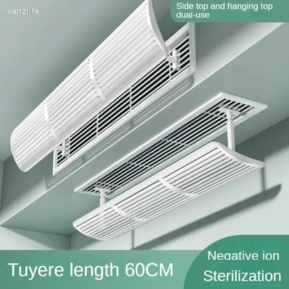 Central AC Air Conditioner Outlet Baffle – Universal Duct Windshield Deflector, Anti-Direct Blowing Grille
