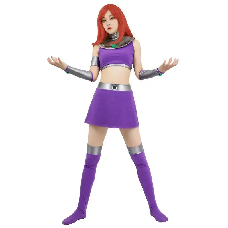 WENAM Princess Starfire Purple Costume for Women — Koriand’r Halloween & Theme Party Outfit