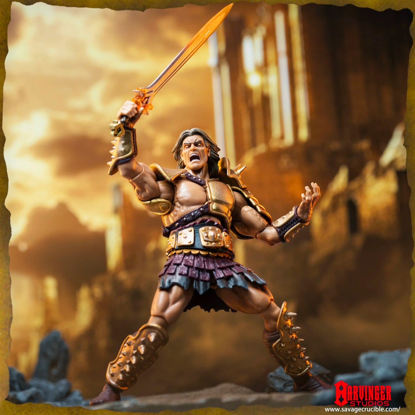 1/12 7-Inch Savage Crucible Action Figure — Harbinger Studios Wave 2 Jaeger Nashom Krieger Whoman Barbarian Anime Collectible Gift