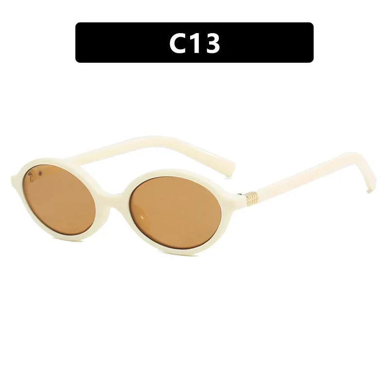 Oval Small Frame Retro Glasses for Women - Korean Plain Style Anti-Blue Light Eyewear, Ladies Optical Spectacles