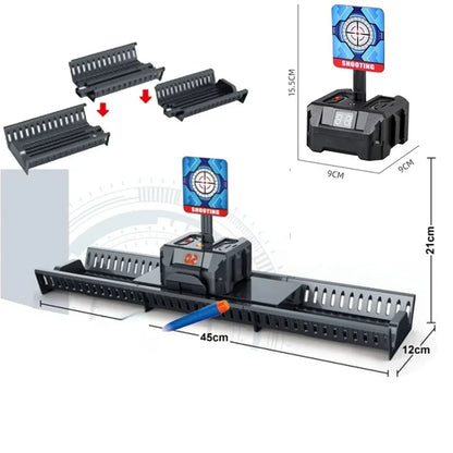 Electric Auto-Reset Nerf Gun Target with Sound & Light – High Precision Shooting Game for Kids