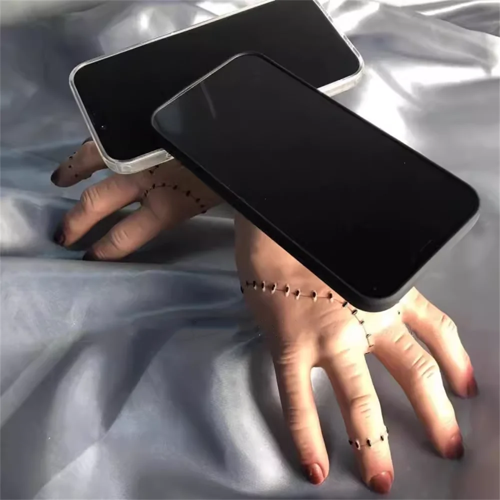 Creative Halloween Injured Palm Phone Case – Fun Holder Cover for iPhone 7 to 16 Pro, XS, XR, 11, 12, 13, 14 Plus