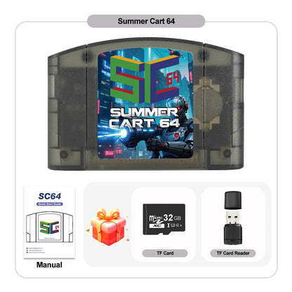 EPICJOY SummerCart 64 – 32GB Open Source N64 Game Card for Nintendo 64 Console, 5400+ Games & 64DD Support