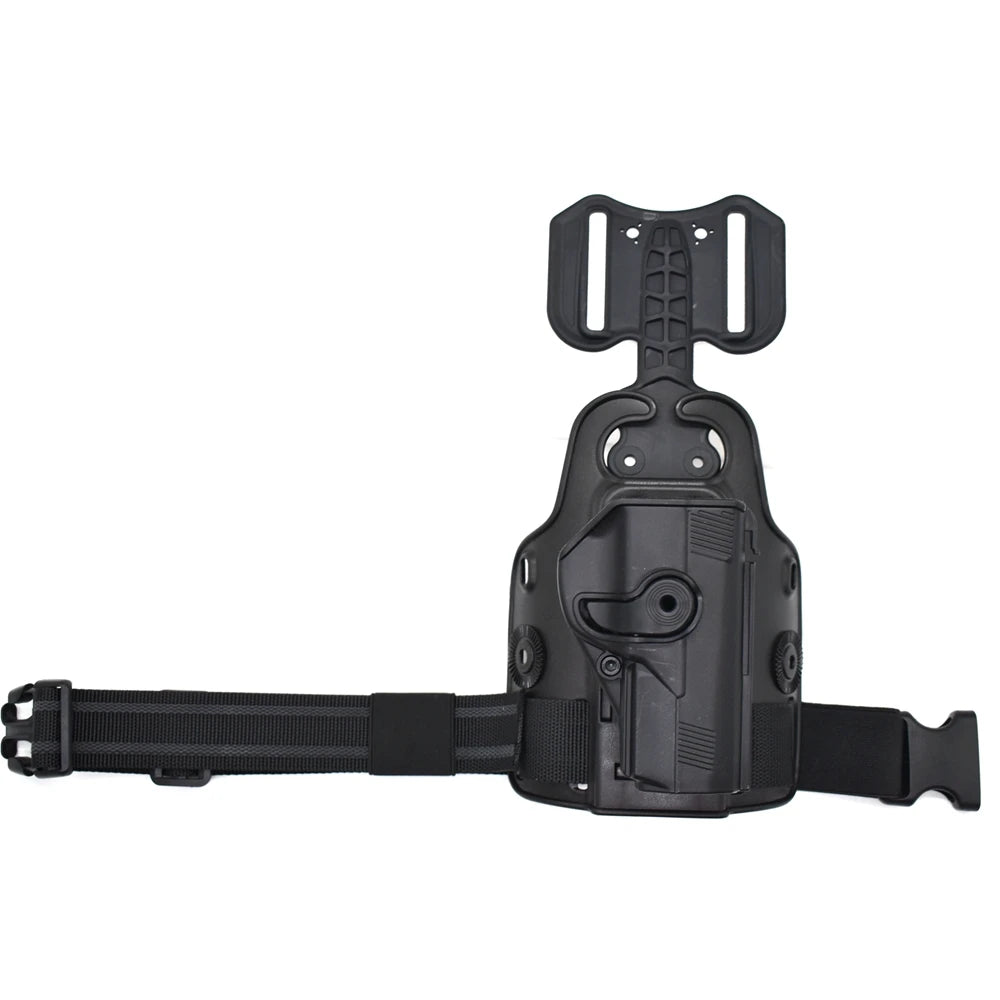 Outdoor Tactical Thigh Drop Leg Holster - Compatible with Glock 17, Beretta M9, Colt 1911, PX4 Storm for Hunting