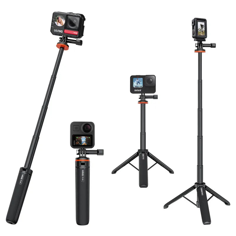 Selfie Stick Tripod – Extendable Stand Handle for GoPro 13-8, Insta360 X4, DJI OSMO Action 5/4/3 Accessories