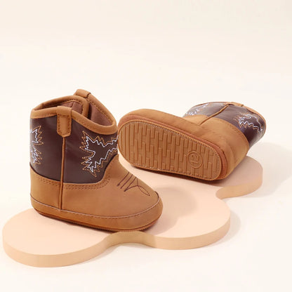 2024 Baby Little Boots – Soft PU & Cotton Prewalking Shoes for Boys & Girls, Spring Autumn Style BHX3210