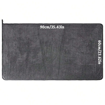 Dark Gray Car Microfiber Towel - Oversized Ultra Absorbent Cleaning Cloth for Car Wash & Detailing
