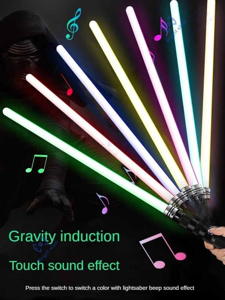 RGB Metal Lightsaber Toy – 15-Color Changing Laser Sword with Sound Effects, Force FX Jedi Blaster Gift for Kids