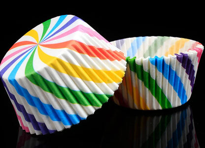 100PCS Animal Print & Pink Heart Cupcake Liners – Zebra, Leopard & Cow Pattern Muffin Baking Cups for Weddings & Parties