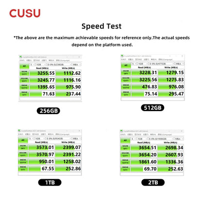 CUSU M.2 NVMe SSD – 256GB/512GB/1TB/2TB PCIe 3.0 x4 Internal Solid State Drive