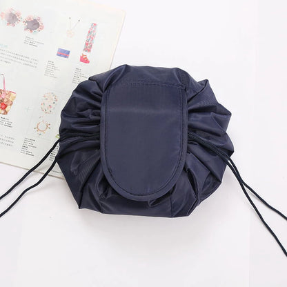 Women’s Drawstring Cosmetic Bag — Portable Waterproof Travel Makeup Organizer & Toiletry Beauty Pouch
