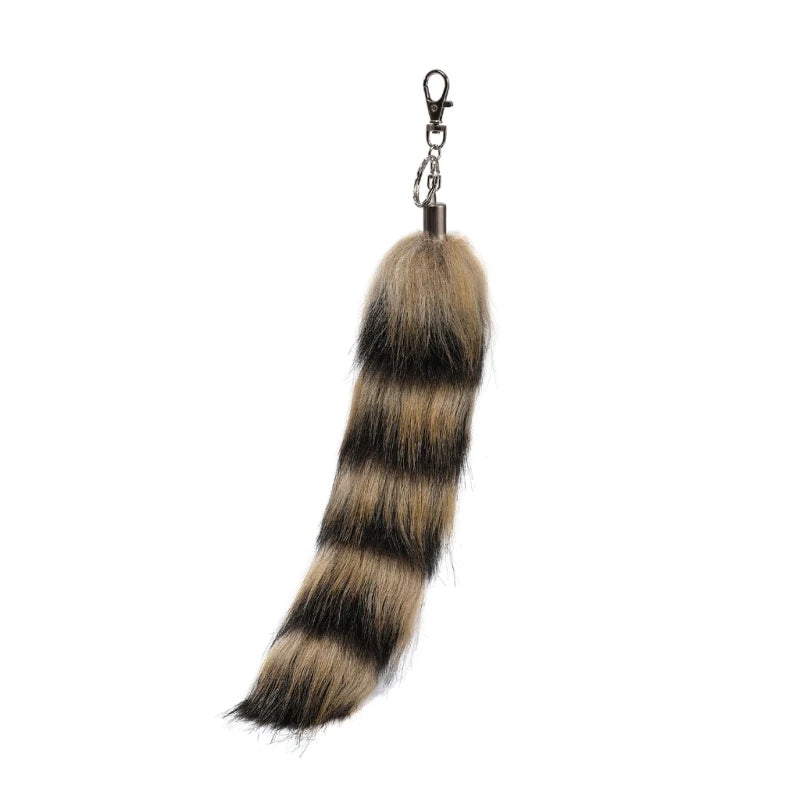Raccoon Tail Keychain — Creative Coat Tail Key Ring Chain, Unique Gift for Men