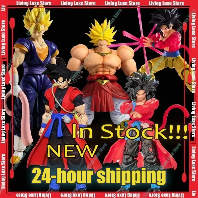 Dragon Ball SHF SSJ4 Super Saiyan 4 Goku & Broly Action Figures — Demoniacal Fit Collectible Model Toy
