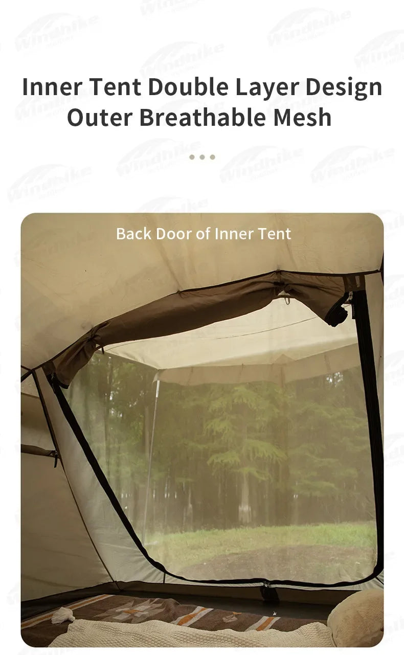 Naturehike Aries Tunnel Tent – 4-6 Person 4-Season Geodesic Outdoor Camping Tent, Double Layer, Large Travel Shelter