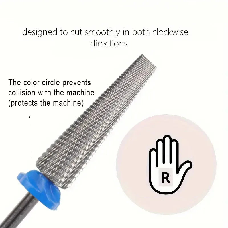 5-in-1 Extra Long 24mm Tungsten Carbide Nail Drill Bits – Safe & Efficient Gel Polish Acrylic Removal Tool