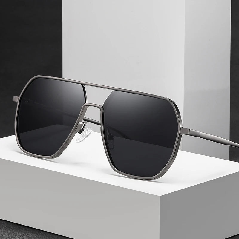 Luxury Metal Photochromic Sunglasses – Fashion Polarized UV400 Chameleon Anti-Glare Driving Glasses for Men & Women