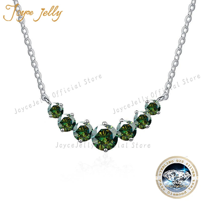 JoyceJelly Moissanite Necklace for Women - GRA Certified, 925 Sterling Silver, 18k White Gold Wedding Jewelry