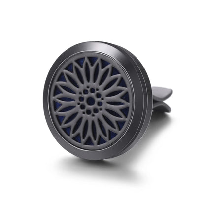 All-Black Tree of Life Car Air Freshener – Stainless Steel Aromatherapy Essential Oil Diffuser Locket Pendant