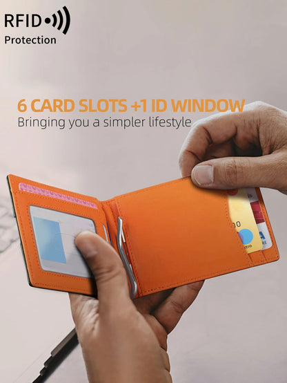 RFID Carbon Fiber Men’s Wallet — Ultra-Thin Mini Card Holder with 7 Slots