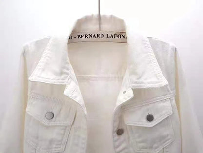 Women’s Denim Jacket – Spring & Autumn Short Coat, Casual Pink Jean Jackets, Loose Purple, Yellow & Blue Outerwear Tops