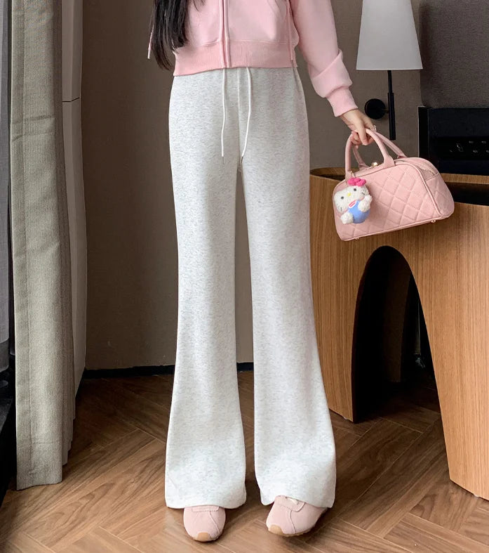 M-4XL Women’s Maternity Radish Pants – Cotton Fleece Ankle-Length Corduroy Sweatpants, High Waist Autumn Pregnancy Trousers