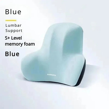 Memory Foam Lumbar Support Cushion – Back Pain Relief Pillow for Car, Office, Gaming Chairs & Postpartum Waist Support
