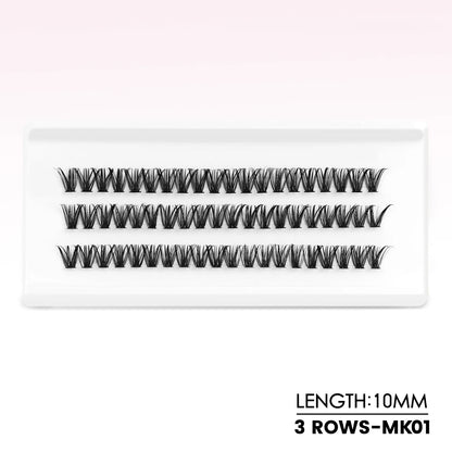 WOSHEER DIY Eyelash Cluster Kit – Faux Mink Lash Extensions with Bond, Seal & Remover for Natural Thick Individual Lashes