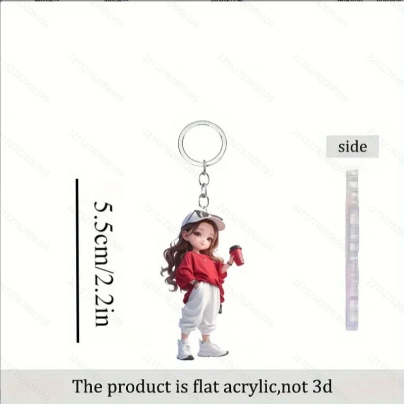 2D Flat Taekwondo Kung Fu Acrylic Keychain – Car Rearview Mirror and Backpack Pendant Accessory Gift
