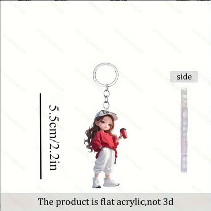 2D Flat Taekwondo Kung Fu Acrylic Keychain – Car Rearview Mirror and Backpack Pendant Accessory Gift