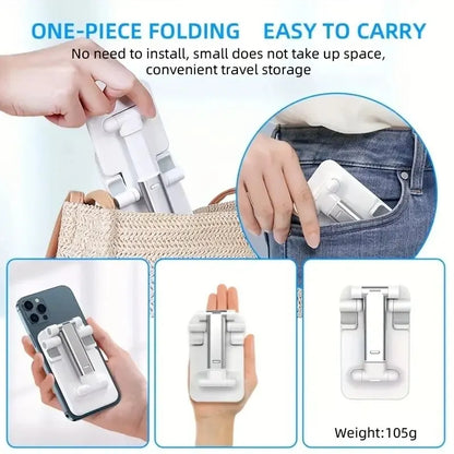 Flexible Foldable Mobile Phone Holder Stand: Adjustable Desk Mount Table Bracket - Desktop Lazy Bracket Support for All Phones and Tablets
