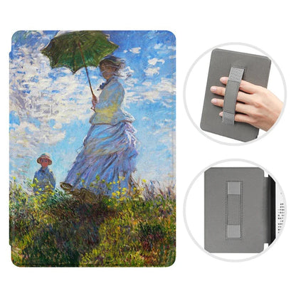 6" Kindle 11th Generation 2024 Case | PU Leather Ebook Cover with Hand Strap & Auto Wake Sleep