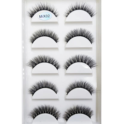 38 Styles 5 Pairs 3D Mink False Eyelashes – Natural Fake Lashes Makeup Beauty Tools