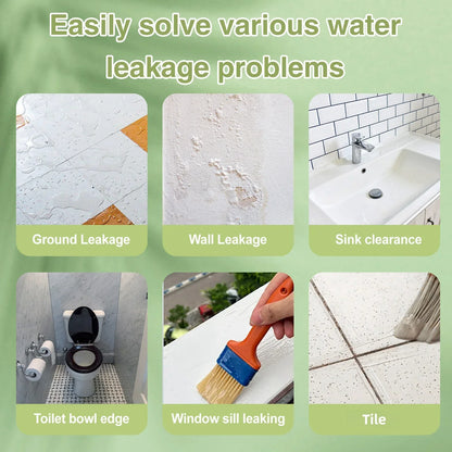 Transparent Waterproof Coating Sealant - Invisible Anti-Leak Paste for Roofs, Bathroom Walls, and Crack Repair with Brush
