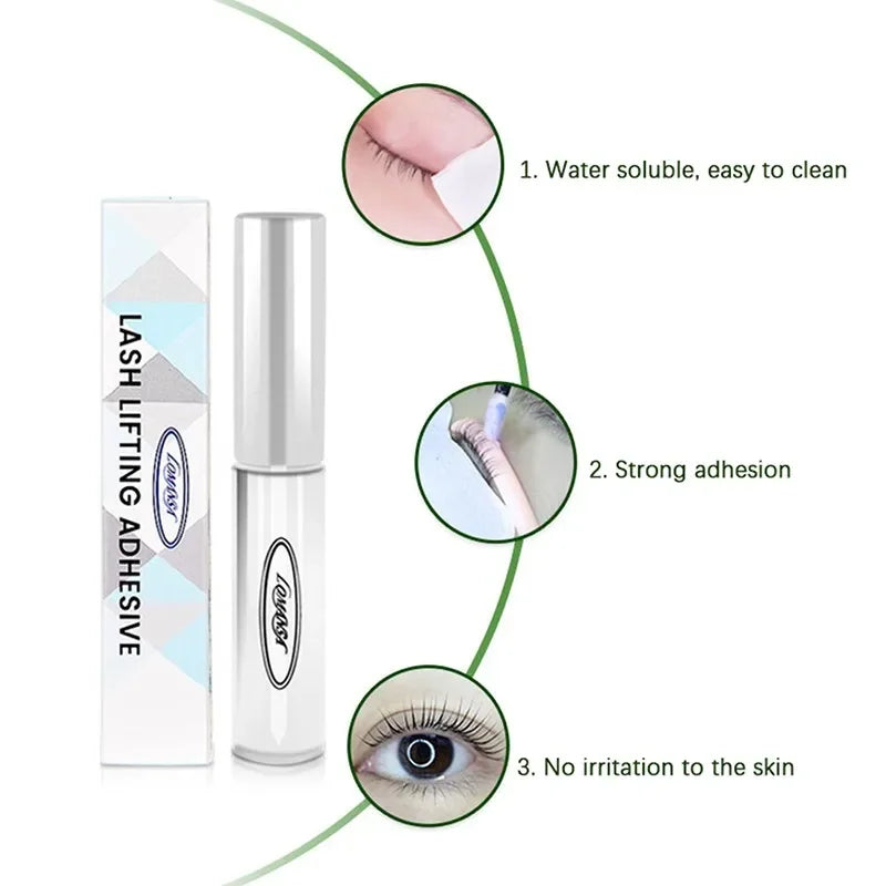 Korean Curling Eyelash Glue – Transparent Liquid Adhesive for Thick Lashes, Fixed Perm & Pestanas by Lomansa Liflash