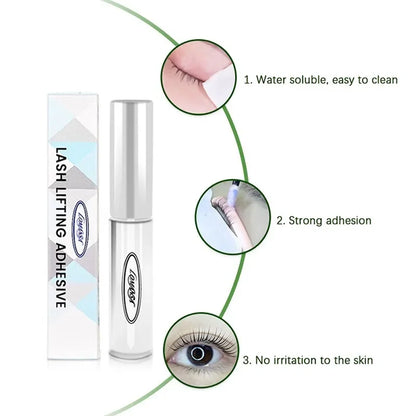 Korean Curling Eyelash Glue – Transparent Liquid Adhesive for Thick Lashes, Fixed Perm & Pestanas by Lomansa Liflash