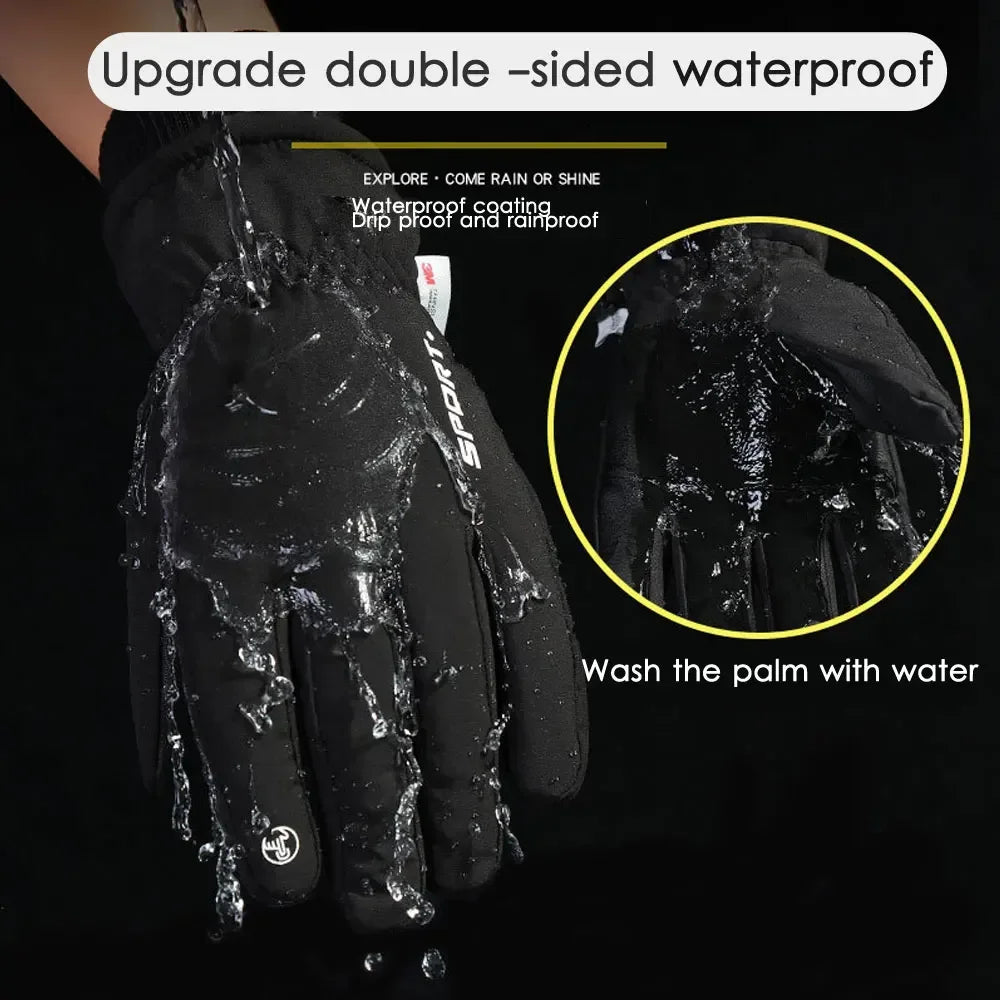 Winter Men & Women Touchscreen Gloves - Waterproof, Windproof, Full Finger, Non-Slip for Outdoor Sports, Cycling, Snow & Ski