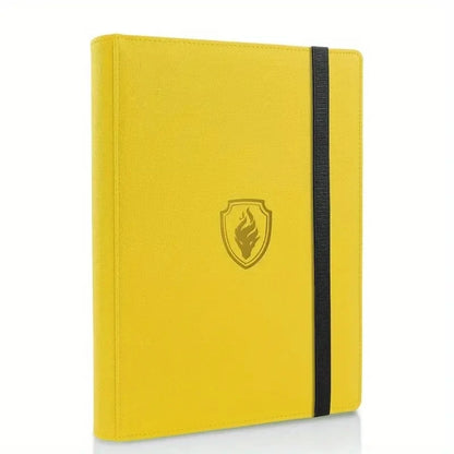 9-Pocket Trading Card Binder — Premium PU Cover Zip Card Holder Book, Durable Side-Loading Card Organizer