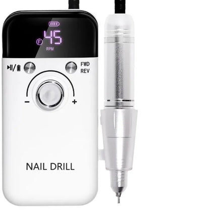 45000RPM Electric Nail Drill – Professional Rechargeable Nail File for Gel Nails, Portable Manicure Tool