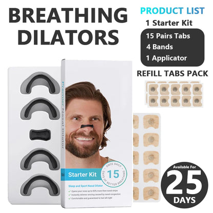 Anti-Snoring Sleep Mouth Tape & Nasal Breathing Dilators Kit – Improve Sleep Quality, Snoring Solution for Men