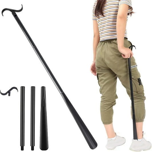 Clothing Aids Dressing Tool – Detachable Long Shoe & Sock Helper with Multifunction Shoe Horn Assistance