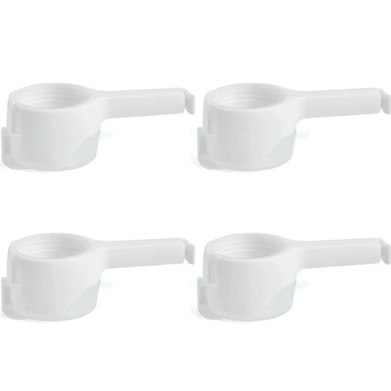 Food Storage Bag Clips with Pour Spouts - Kitchen Chip Sealer Clips, Plastic Cap for Freshness
