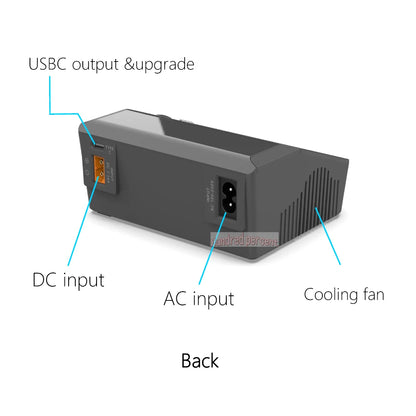 ToolkitRC M6DAC Dual Channel Smart LiPo Battery Charger – 200W AC, 350W DC x2, 15A for 1-6S LiHV PD 65W Discharger