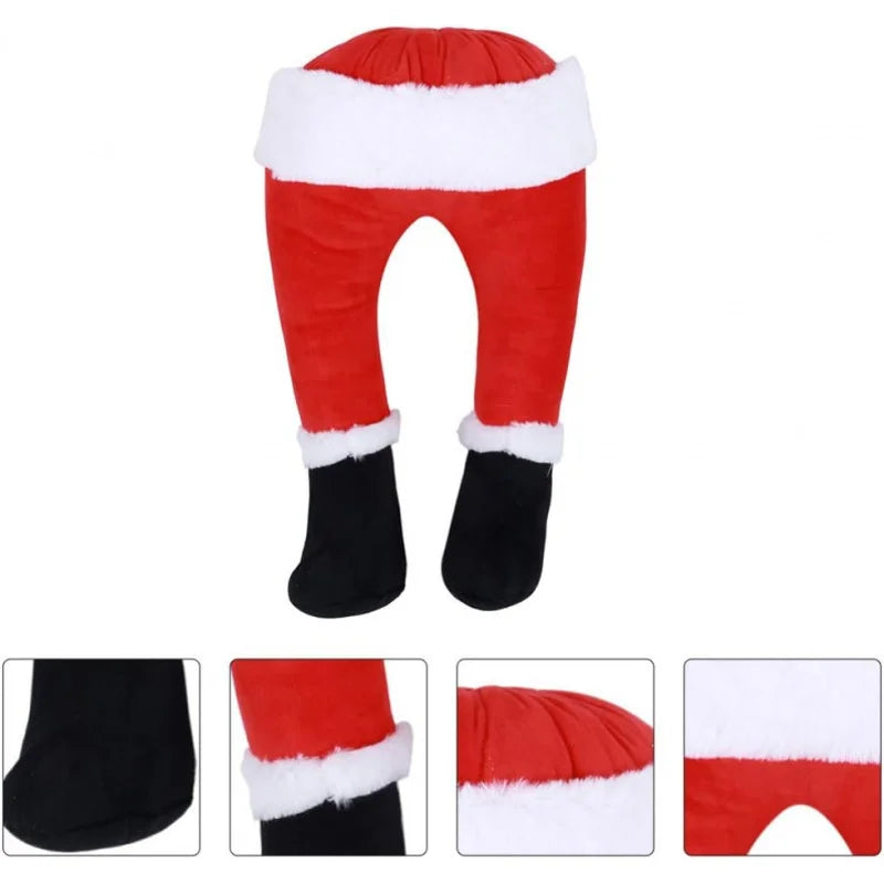 Christmas Santa Leg Decorations – Tree Topper, Fireplace & Hanging Ornaments for Holiday Party Supplies