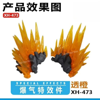 Whirlwind Flame & Ice Special Effects Model Stand — Luffy Figure DIY Accessories Movable Display Base