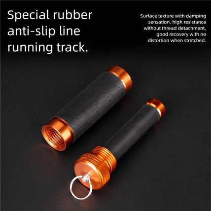 Aluminum Alloy Line Pull Rod — Rubber Anti-Slip Fishing Tool for Snag Pulling, Hook Tying, Knotting, and Hand Protection
