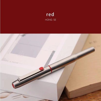 MAJOHN B25 Fountain Pen – Stainless Steel Imported F Nib with Ink Absorber, Dual-Purpose High-End Office Stationery
